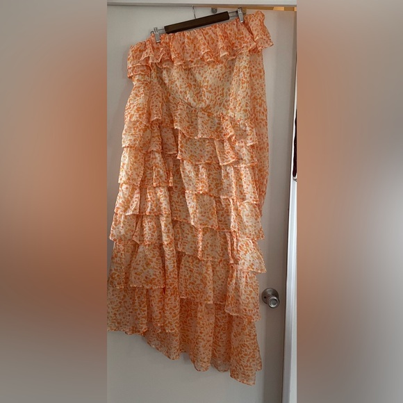 ELOQUII CHIFFON RUFFLE DRESS- NWOT - Picture 2 of 6